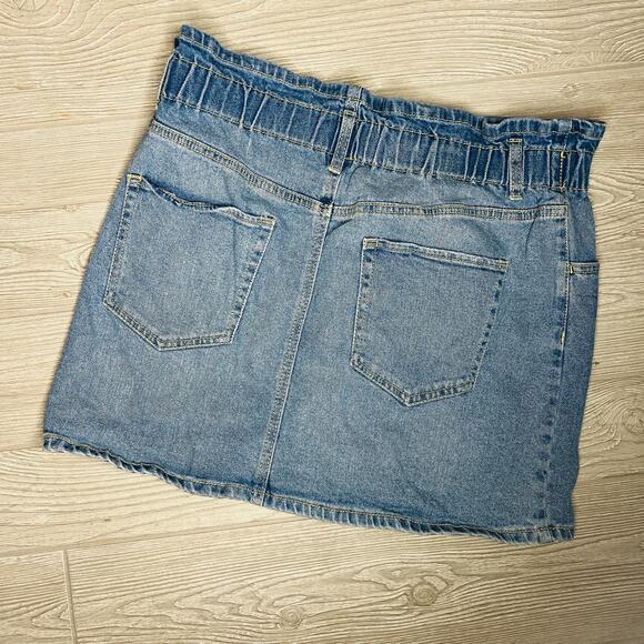 Wild fable denim blue jean mini skirt large - Picture 6 of 6